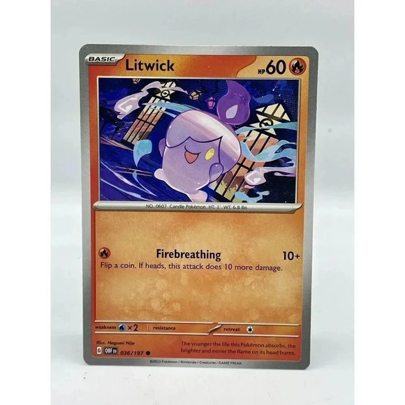 Litwick 36/197 S & V Obsidian‎ Flames Non Holo Pokemon TCG Mint Unplayed - Picture 1 of 6